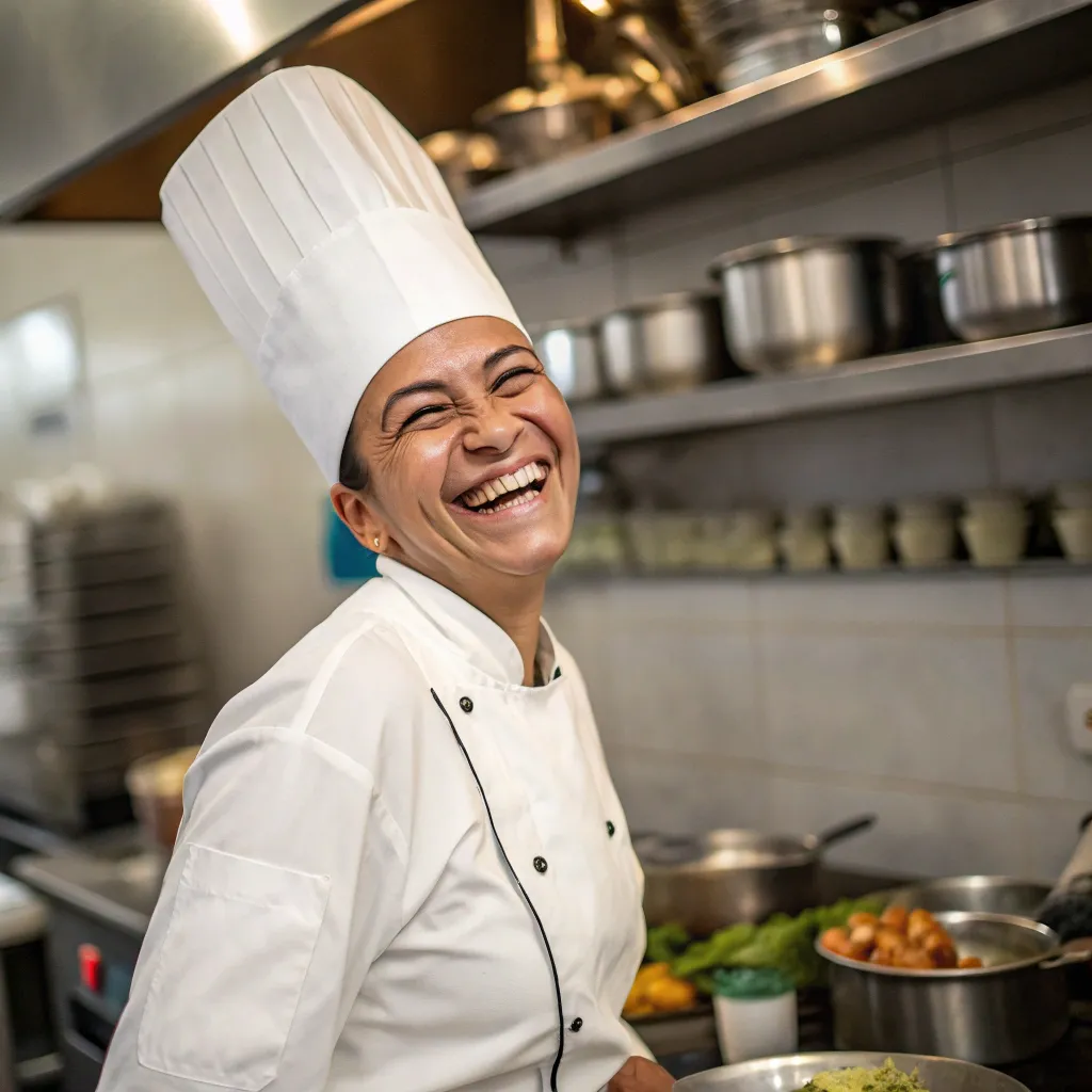Happy chef with a hat